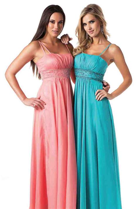 pink and blue bridesmaid dresses